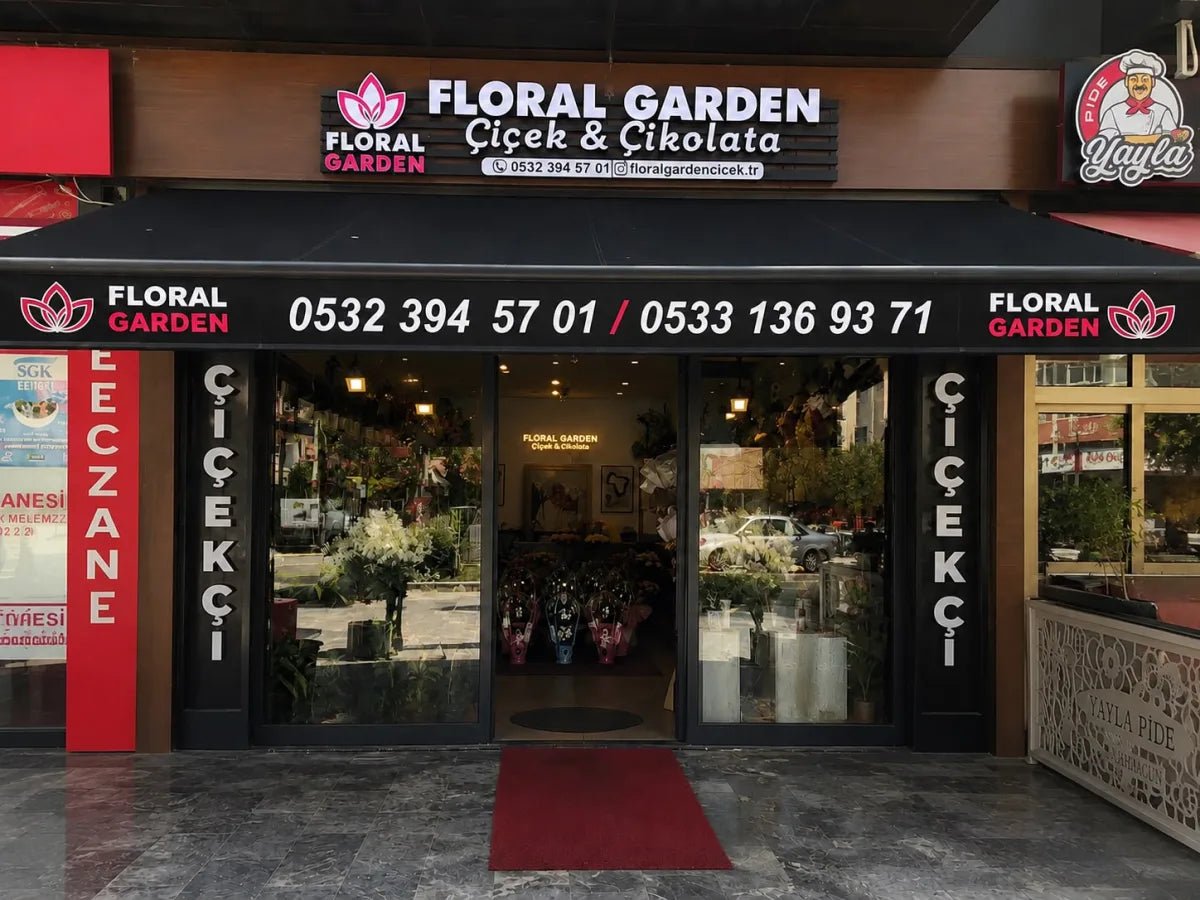 Floral Garden'ın Güllük Mahallesi'ndeki dükkanının dış cephesi